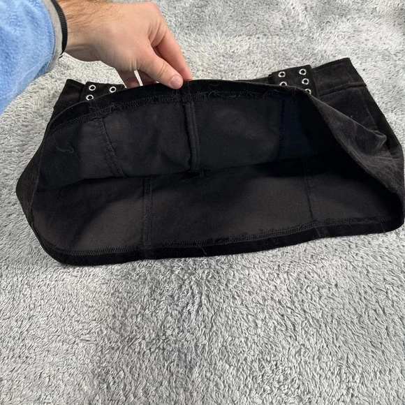 Vintage Y2K Lip Service Black Mini Skirt Gothic Fetish Medium Witchy USA Grunge - Picture 12 of 13